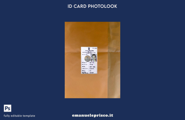 modello frontale photolook per carta d'identità indiana in stile verificato